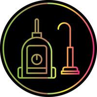 Vacuum Cleaner Line Gradient Due Color Icon Design vector