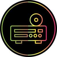 Dvd Player Line Gradient Due Color Icon Design vector