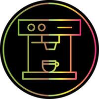 Coffee Machine Line Gradient Due Color Icon Design vector