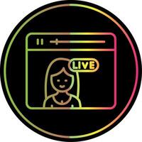 Line Gradient Due Color Icon Design vector