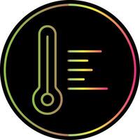 Temperature Hot Line Gradient Due Color Icon Design vector