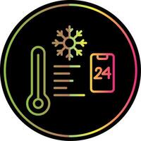 temperatura controlar línea degradado debido color icono diseño vector