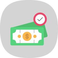 Cash Flat Curve Icon Design vector