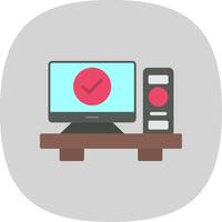 Computer Flat Curve Icon Design vector