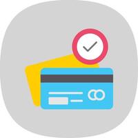 Credit Card Flat Curve Icon Design vector