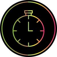 Timer Line Gradient Due Color Icon Design vector