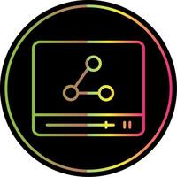 Line Gradient Due Color Icon Design vector