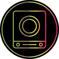 Induction Stove Line Gradient Due Color Icon Design vector