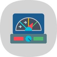 Gauge Flat Curve Icon Design vector