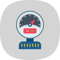 Pressure Gauge Flat Curve Icon Design vector