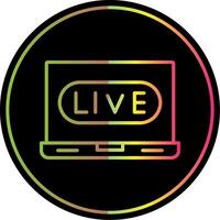 Laptop Line Gradient Due Color Icon Design vector
