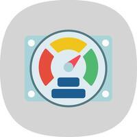 Gauge Flat Curve Icon Design vector