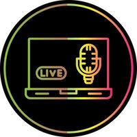 Laptop Line Gradient Due Color Icon Design vector