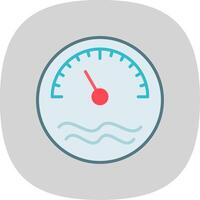 Thermometer Flat Curve Icon Design vector