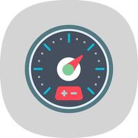 Gauge Flat Curve Icon Design vector