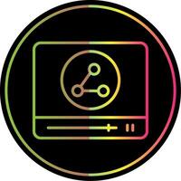 Browser Line Gradient Due Color Icon Design vector