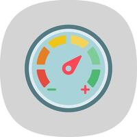 Gauges Dial Flat Curve Icon Design vector