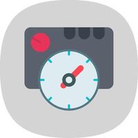 Thermostat Flat Curve Icon Design vector