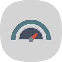 Dial Flat Curve Icon Design vector