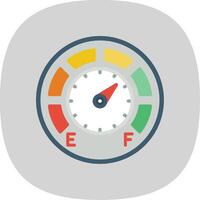 Gauge Flat Curve Icon Design vector