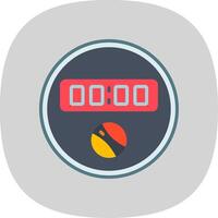 Dial Flat Curve Icon Design vector