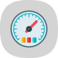 Thermostat Flat Curve Icon Design vector