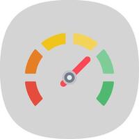 Gauge Flat Curve Icon Design vector