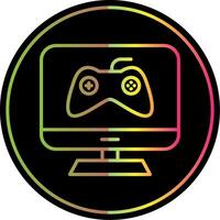 Screen Line Gradient Due Color Icon Design vector