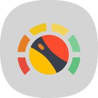 Thermostat Flat Curve Icon Design vector