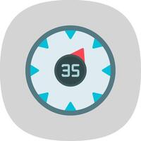 Gauge Flat Curve Icon Design vector