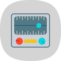 Dial Flat Curve Icon Design vector