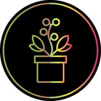 Wattle Line Gradient Due Color Icon Design vector