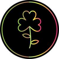 Clover Line Gradient Due Color Icon Design vector