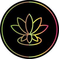 Lotus Line Gradient Due Color Icon Design vector