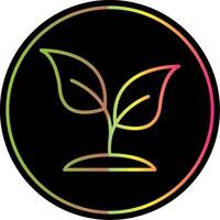Basil Line Gradient Due Color Icon Design vector