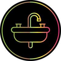 Sink Line Gradient Due Color Icon Design vector