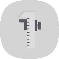 Caliper Flat Curve Icon Design vector