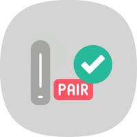 Pairing Flat Curve Icon Design vector