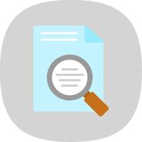 Magnifying Glass Flat Curve Icon Design vector