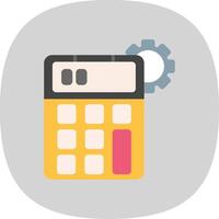 Calculator Flat Curve Icon Design vector