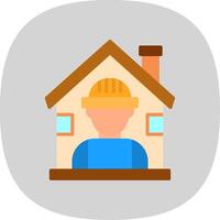 House Flat Curve Icon Design vector