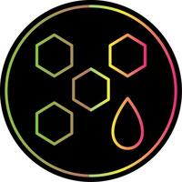 Honey Line Gradient Due Color Icon Design vector