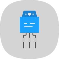 Transistor Flat Curve Icon Design vector