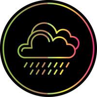 lluvia línea degradado debido color icono diseño vector