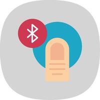 Bluetooth Flat Curve Icon Design vector