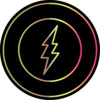 Lightning Line Gradient Due Color Icon Design vector