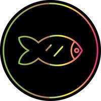 Fish Line Gradient Due Color Icon Design vector