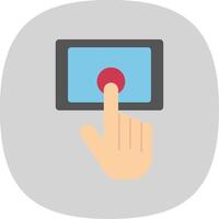 Tablet Flat Curve Icon Design vector