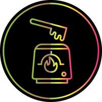 Wax Machine Line Gradient Due Color Icon Design vector