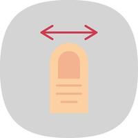 Tap Drag Flat Curve Icon Design vector